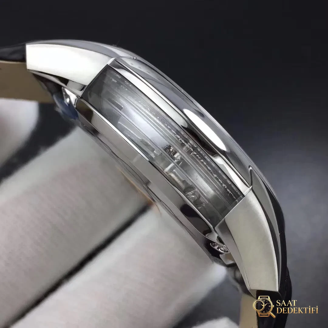 Yeni ürün incelemesi: VS Factory Omega De Ville Parlak Beyaz 8500 mekanizma 41 MM timsah derisi safir cam replika saat - Klips Kilidi ve Lazer Damgalar