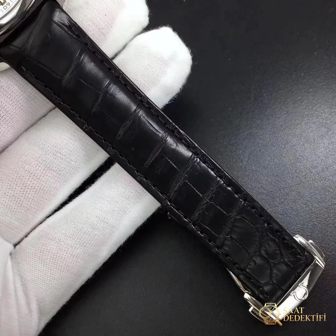 Yeni ürün incelemesi: VS Factory Omega De Ville Parlak Beyaz 8500 mekanizma 41 MM timsah derisi safir cam replika saat - Fosfor ve Super-LumiNova Gece Görünümü