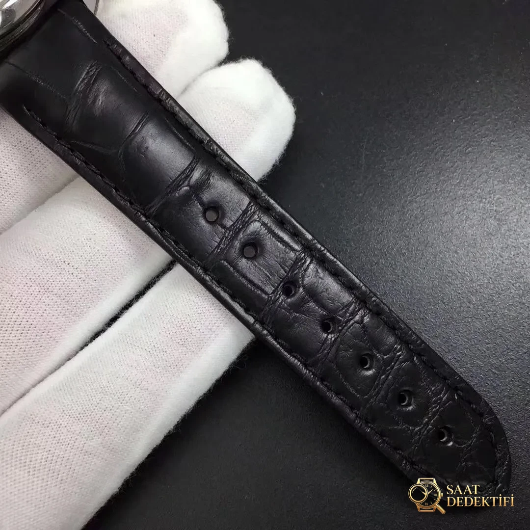 Yeni ürün incelemesi: VS Factory Omega De Ville Parlak Beyaz 8500 mekanizma 41 MM timsah derisi safir cam replika saat - Mekanizma Zemberek ve Balans Detayı