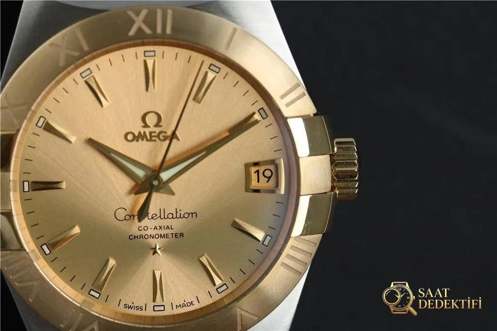 Yeni VS Factory Omega Altın Kadranlı Constellation Erkek Replika Saat Detaylı İncelemesi - Arka Kapak ve Mekanizma Detayı