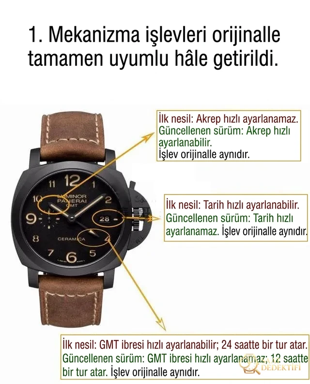 Yeni VS Factory Panerai PAM00441 V2 sürümünde 9001 mekanizmasının hangi noktaları geliştirildi? - Makro Kadran ve İndeks İşçiliği