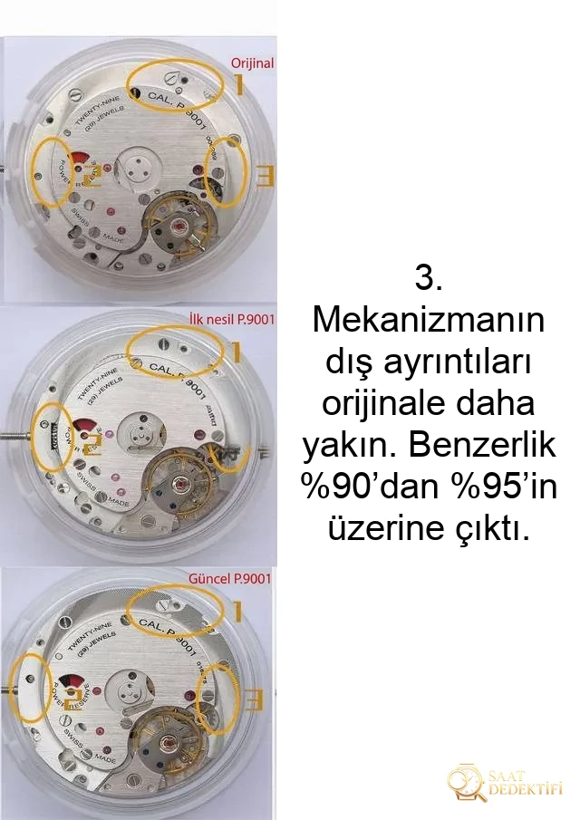 Yeni VS Factory Panerai PAM00441 V2 sürümünde 9001 mekanizmasının hangi noktaları geliştirildi? - Bilekte Duruş ve Kasa Orantısı