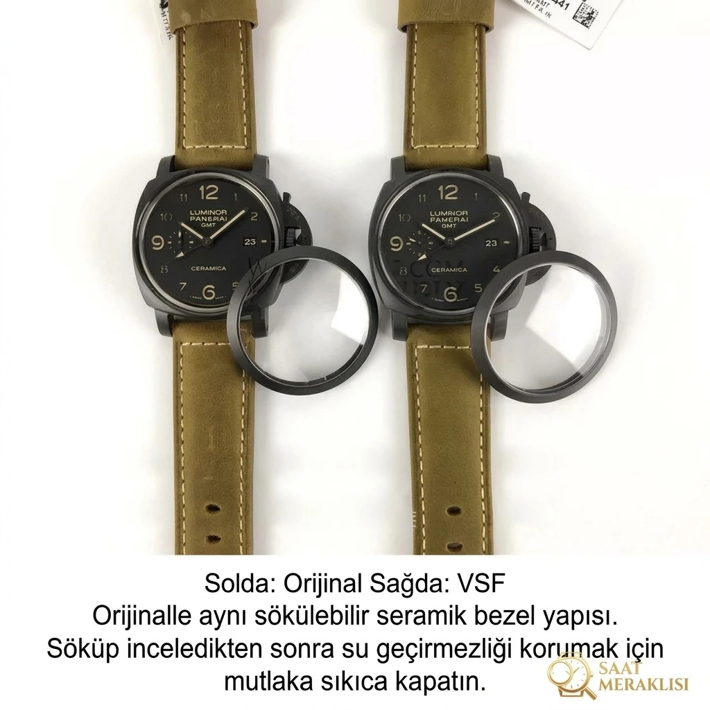 Yeni VS Factory Panerai PAM00441 V2 sürümünde 9001 mekanizmasının hangi noktaları geliştirildi? - Yan Profil ve Kordon Bağlantısı