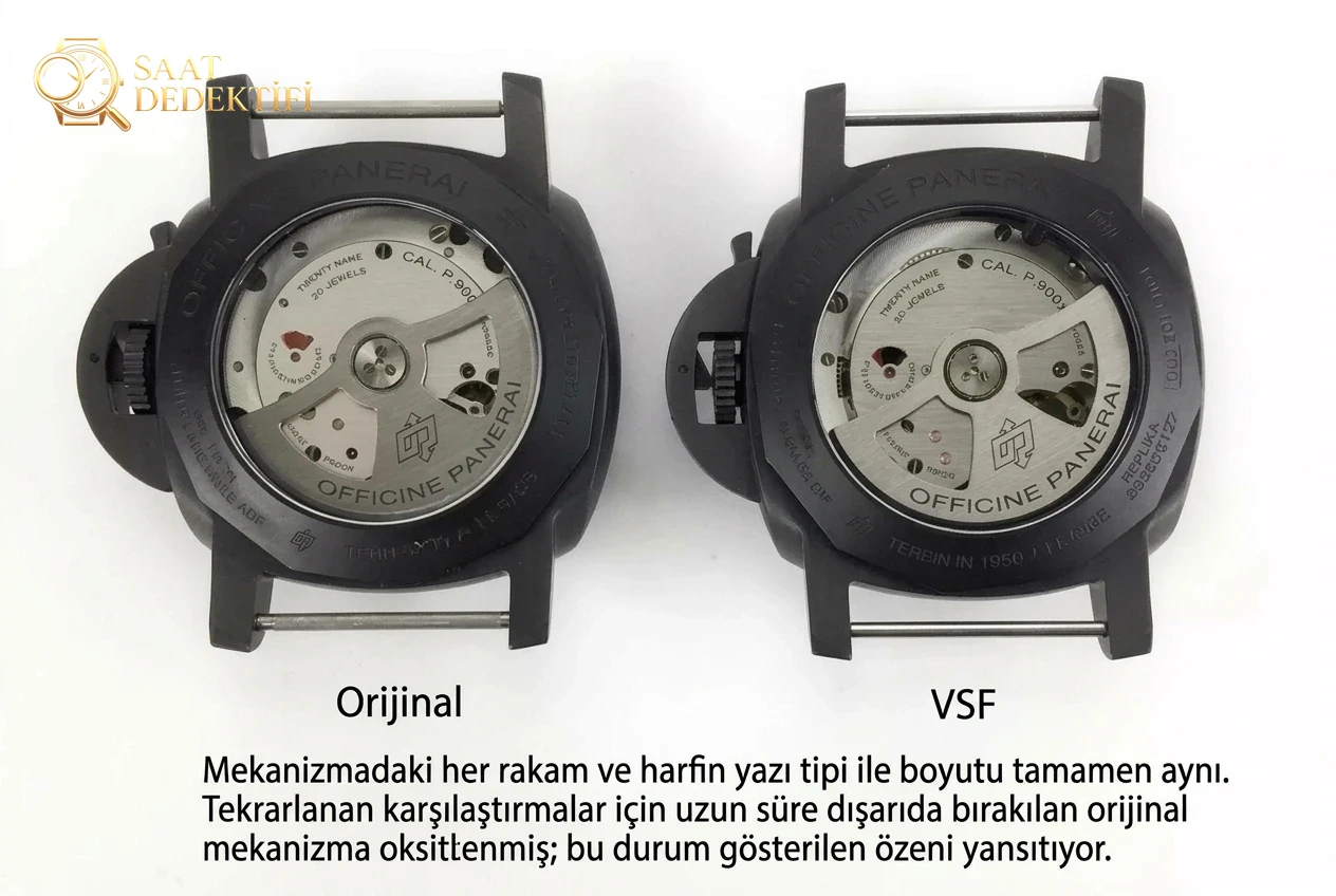Yeni VS Factory Panerai PAM00441 V2 sürümünde 9001 mekanizmasının hangi noktaları geliştirildi? - Kadran Güneş Işını (Sunburst) Efekti
