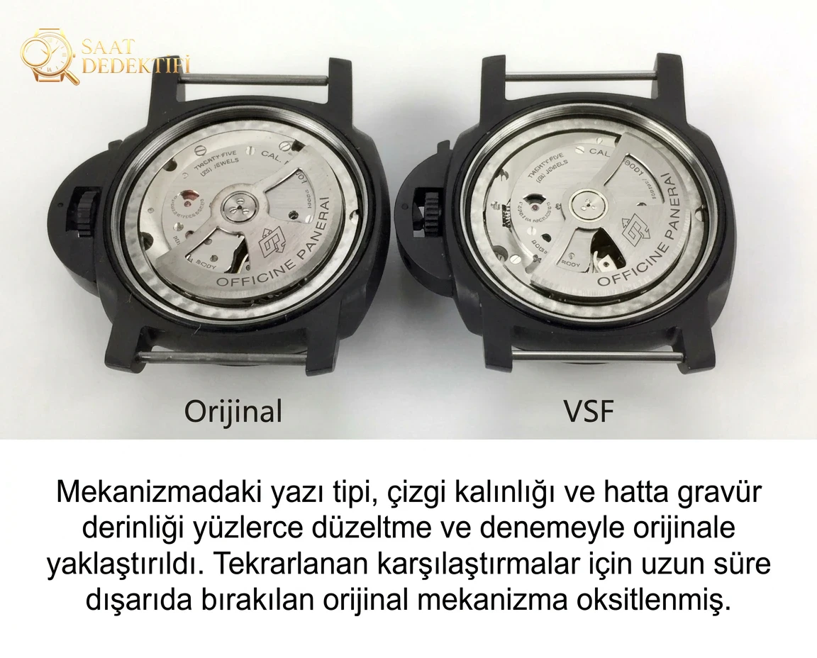Yeni VS Factory Panerai PAM00441 V2 sürümünde 9001 mekanizmasının hangi noktaları geliştirildi? - Takimetre Skalası ve Baskı Keskinliği