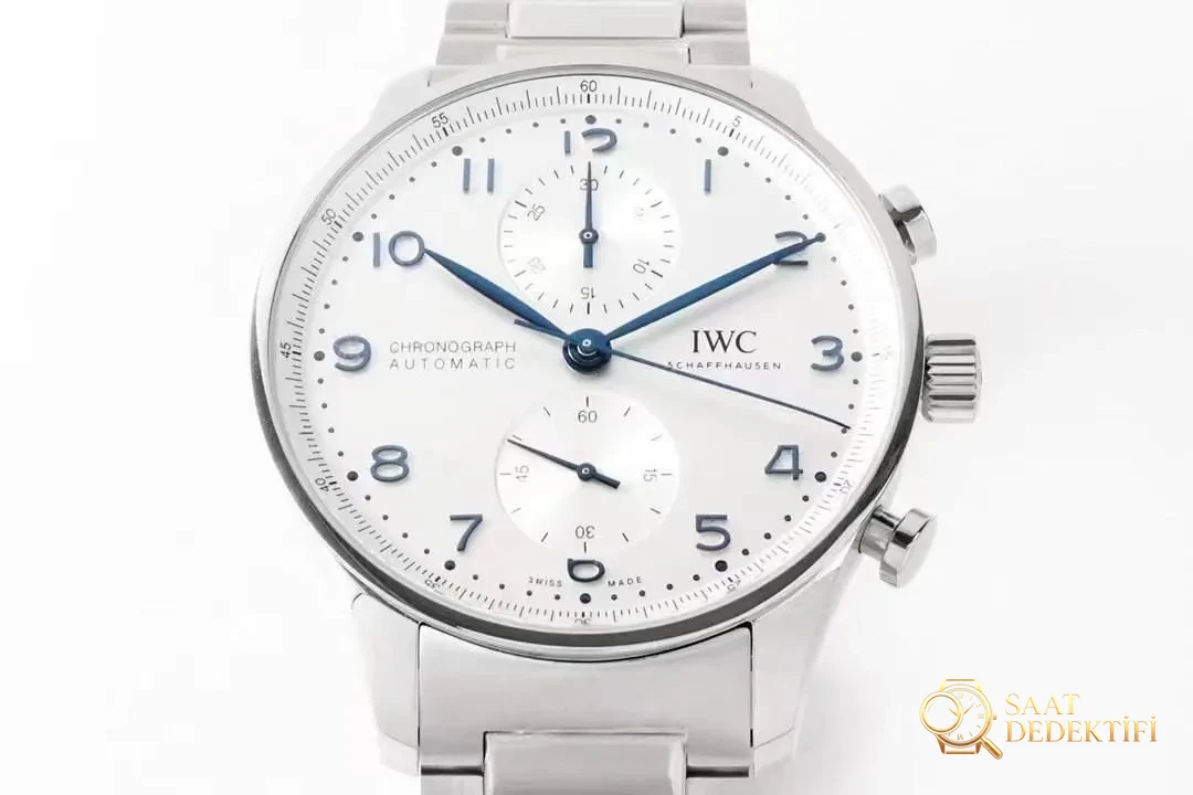 Yeni ZF Factory IWC Portugieser Kronograf çelik bilezik modeli IW371617 incelemesi - Kadran Detayı ve Bezel İşçiliği