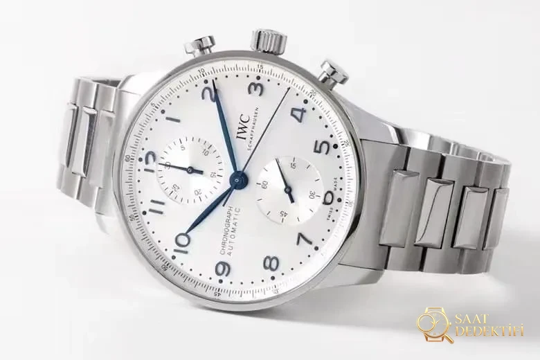 Yeni ZF Factory IWC Portugieser Kronograf çelik bilezik modeli IW371617 incelemesi - Klips Kilidi ve Lazer Damgalar