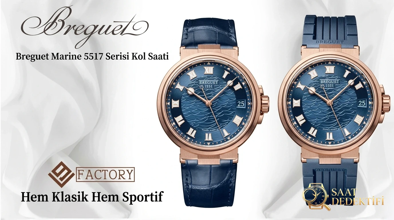 Yepyeni V9 Factory Breguet Marine 5517 saat incelemesi - Kasa Profili ve Kurma Kolu İncelemesi
