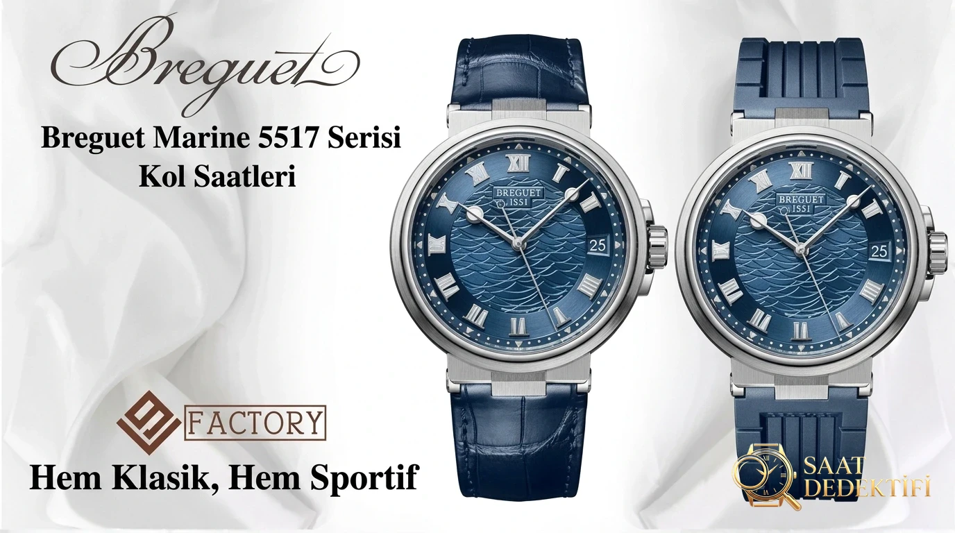 Yepyeni V9 Factory Breguet Marine 5517 saat incelemesi - Fosfor ve Super-LumiNova Gece Görünümü