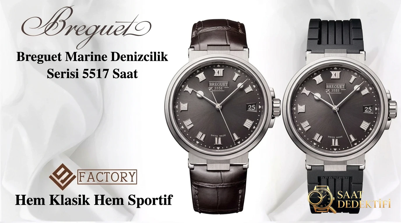 Yepyeni V9 Factory Breguet Marine 5517 saat incelemesi - Yan Profil ve Kordon Bağlantısı