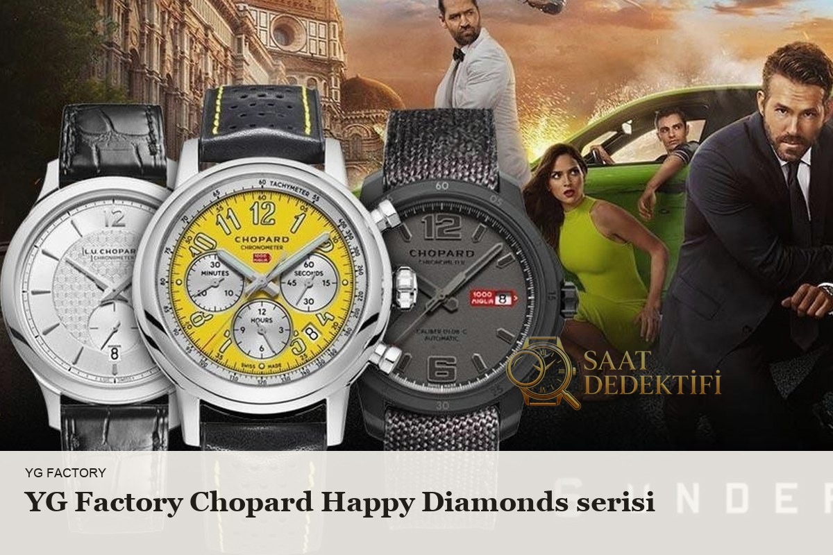 YG Factory Chopard Happy Diamonds serisi 278492-9001 kol saati - ön görünüm