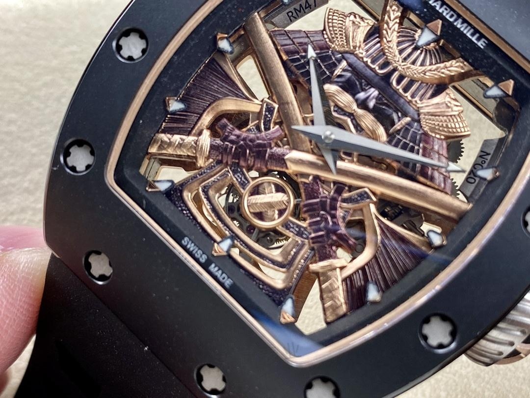 YS Factory Richard Mille RM47 Gerçek Tourbillon Siyah Seramik Kol Saati İncelemesi — 3. fotoğraf