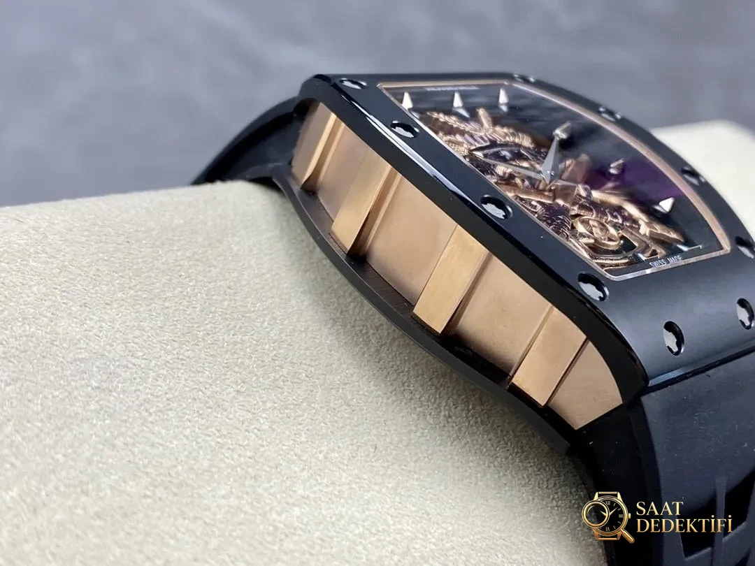 YS Factory Richard Mille RM47 Gerçek Tourbillon Siyah Seramik Kol Saati İncelemesi - Bilezik, Toka ve Klips Mekanizması