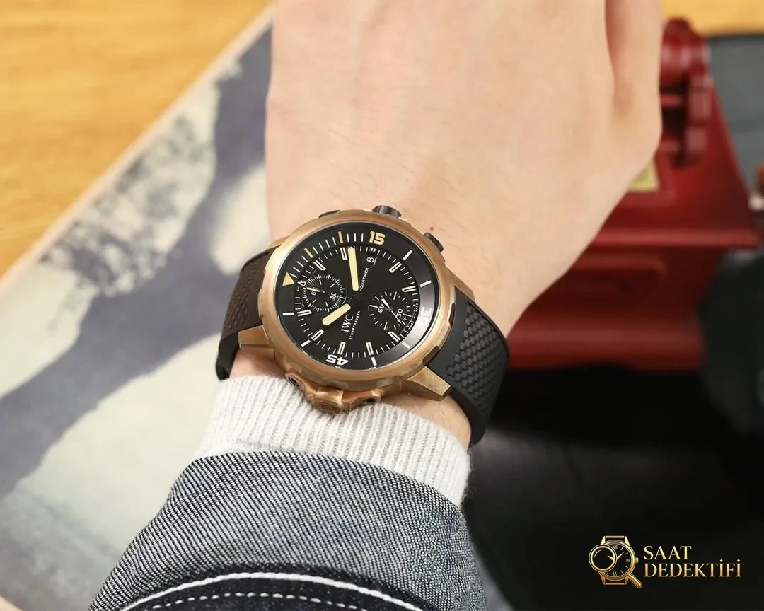 Yue Yunpeng ile aynı model: V6 Factory IWC Aquatimer bronz kronograf kol saati