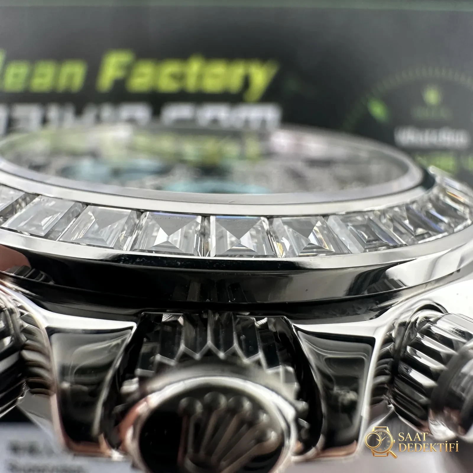 Yüksek Kalite Özel Sipariş Replika Daytona 116576TBR Yıldız Kadranlı Platin Buz Mavisi, Tam Ağırlık 203 Gram - Bilekte Duruş ve Kasa Orantısı