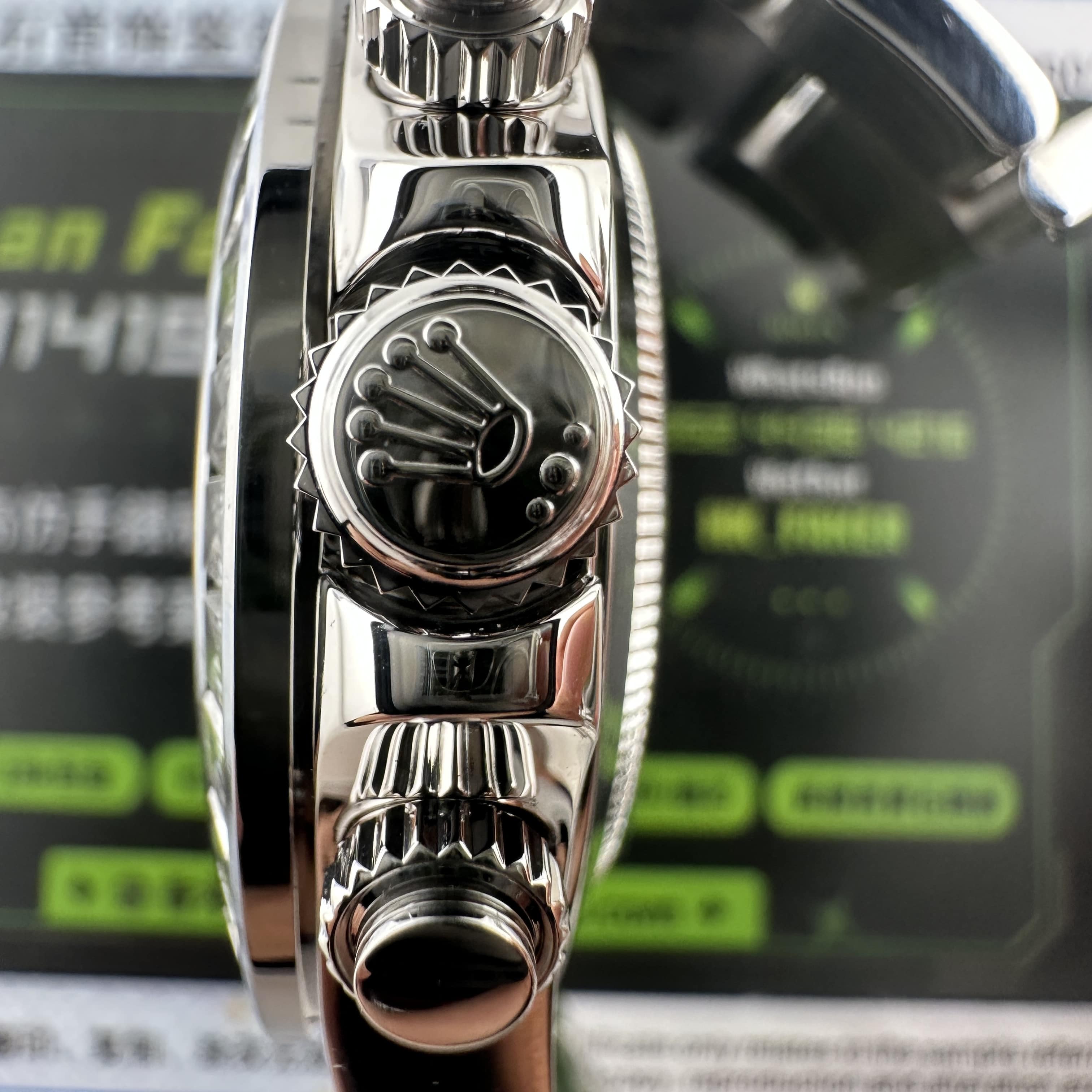 Yüksek Kalite Özel Sipariş Replika Daytona 116576TBR Yıldız Kadranlı Platin Buz Mavisi, Tam Ağırlık 203 Gram — 10. fotoğraf