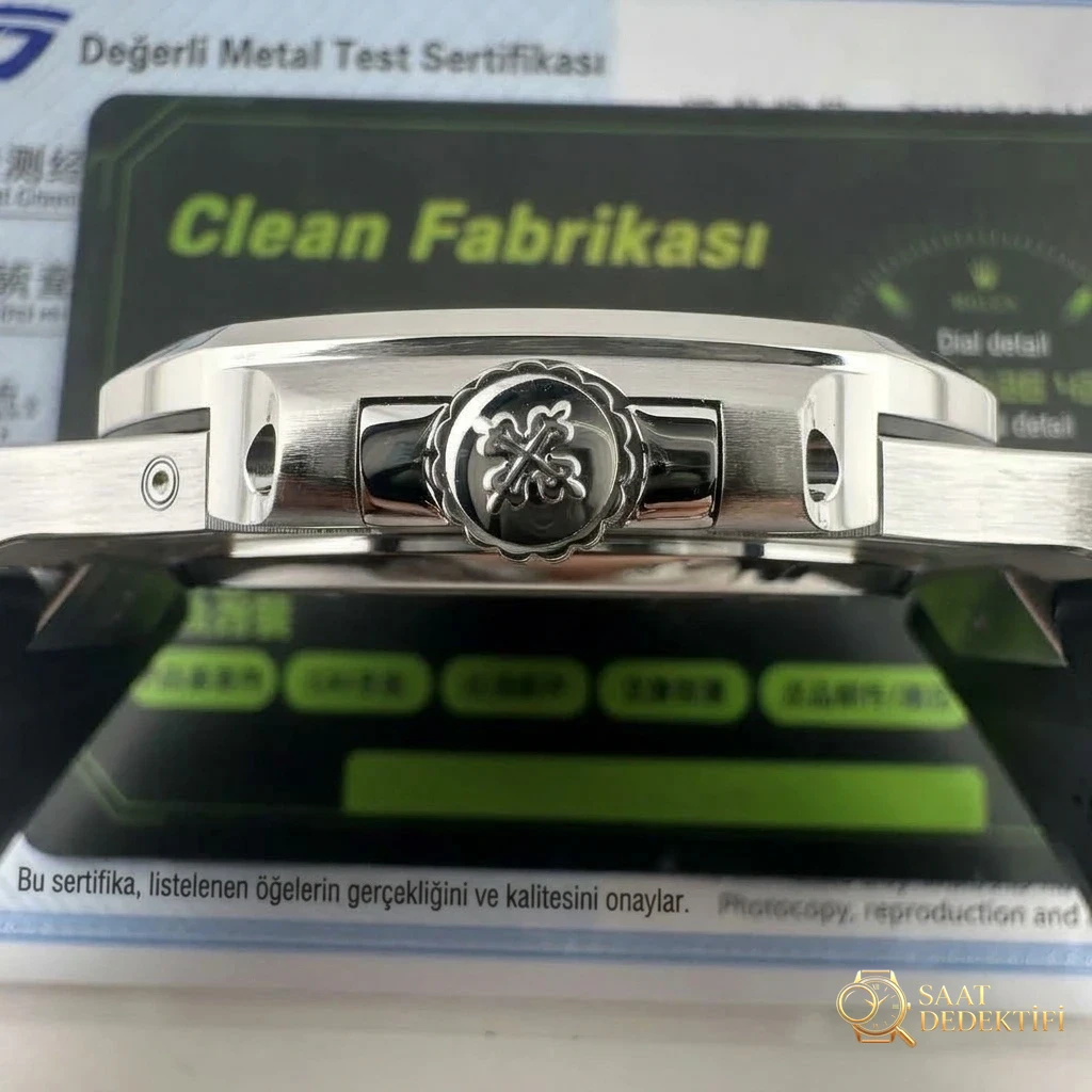 Yüksek Segment Özel Sipariş PPF Fabrikası 5712G-001 Beyaz Altın Tam Donanım Modifiye Yükseltme - Mekanizma Zemberek ve Balans Detayı