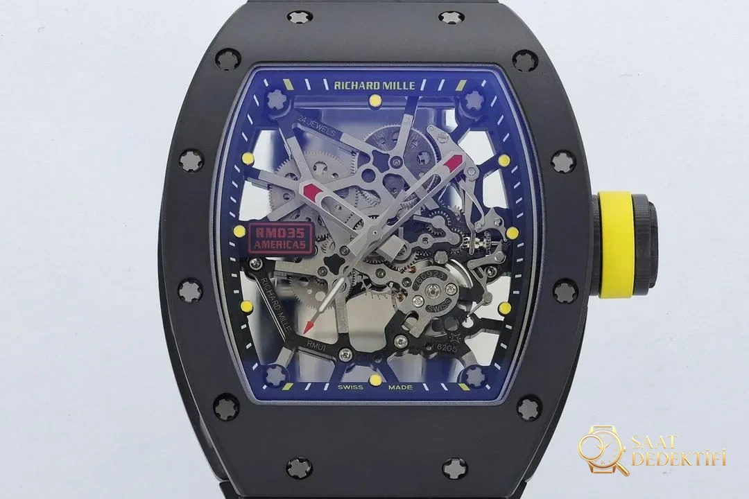 ZF 2025 iddialı yapımı: Pazarın en üst donanımlı 2025 versiyonu geliyor — Richard Mille erkek serisi RM035 «Büyük Boğa», üst düzey saatçilik işçiliğiyle bilekteki sanatı yeniden yorumluyor! - Kadran Detayı ve Bezel İşçiliği