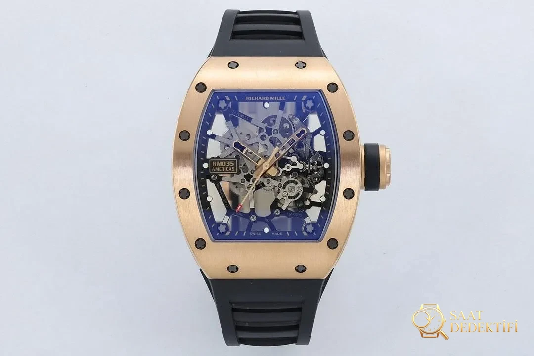 ZF 2025 iddialı yapımı: Pazarın en üst donanımlı 2025 versiyonu geliyor — Richard Mille erkek serisi RM035 «Büyük Boğa», üst düzey saatçilik işçiliğiyle bilekteki sanatı yeniden yorumluyor! - Yan Profil ve Kordon Bağlantısı