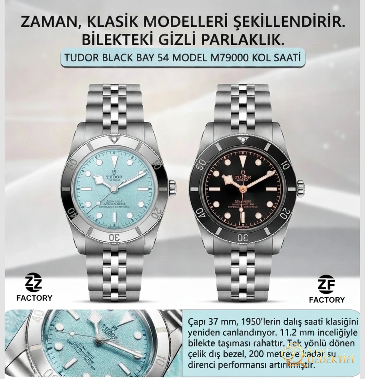 ZF 2025 mutlaka alınacaklar listesi! Tudor Black Bay 54 M79000: Zamanın işlediği klasik, bileğinizde saklı keskinlik - Kadran Detayı ve Bezel İşçiliği