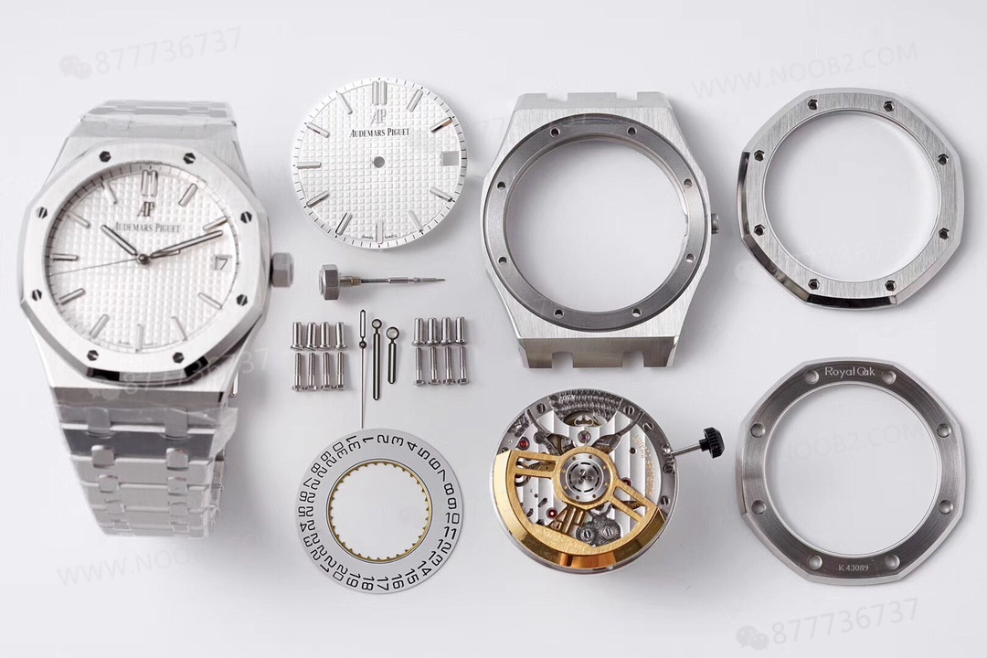 ZF Audemars Piguet 15500 beyaz kadranlı saatin sökülmüş halini gösteriyorum — 6. fotoğraf