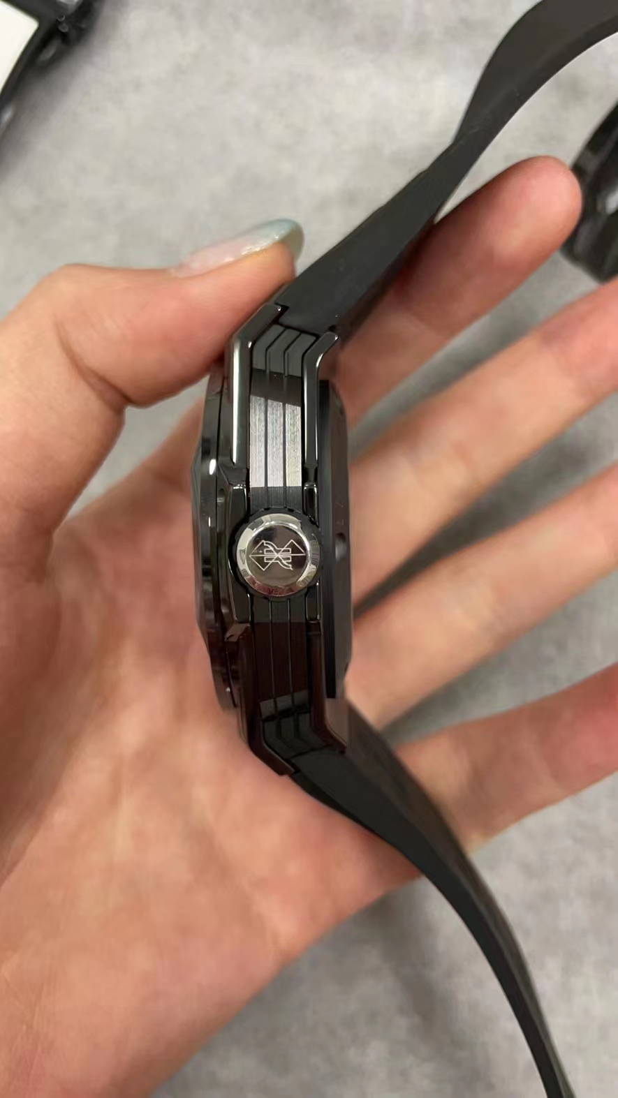 Hublot Sang Bleu Siyah Seramik Kurma Kolu