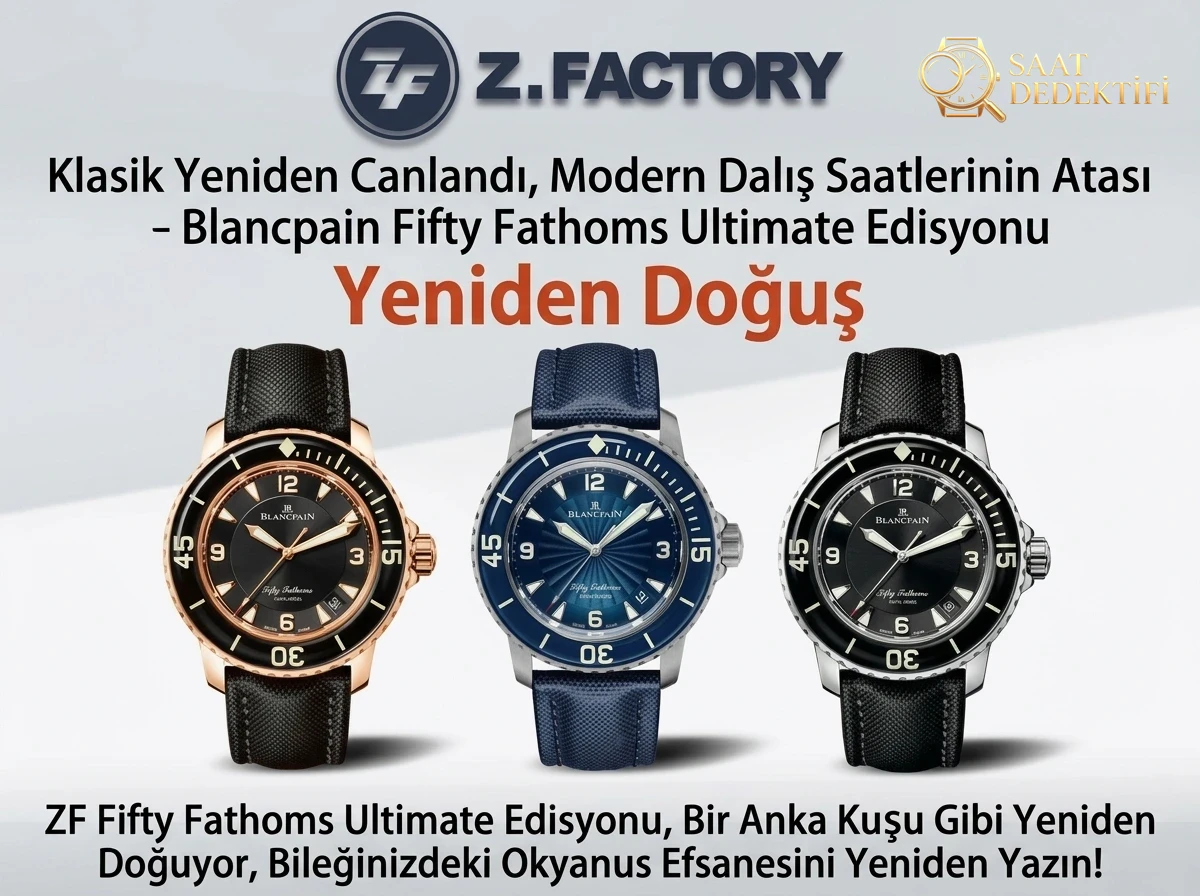 ZF Blancpain Fifty Fathoms | Deniz derinliği efsanesinin yeniden doğuşu, modern dalış saatlerinin öncüsü - Kadran Detayı ve Bezel İşçiliği