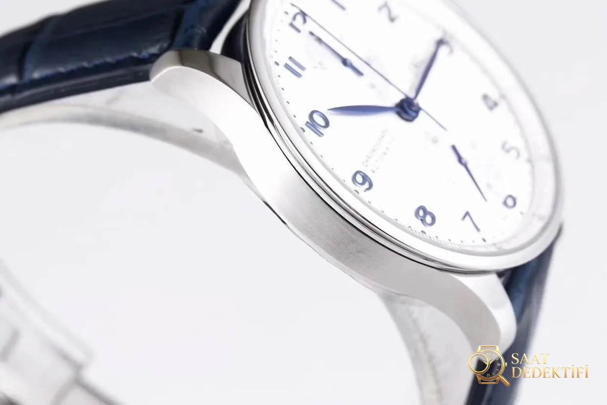 ZF fabrikası IWC Portugieser Chronograph V2 IW371446 mavi akrep ve yelkovan: işçilik gerçekten nasıl? - Kasa Profili ve Kurma Kolu İncelemesi