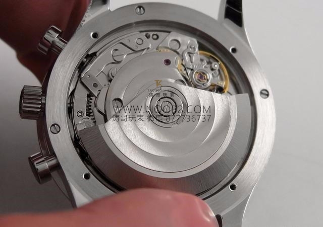 ZF fabrikası IWC Portugieser Chronograph V2 IW371446 mavi akrep ve yelkovan: işçilik gerçekten nasıl? — 9. fotoğraf