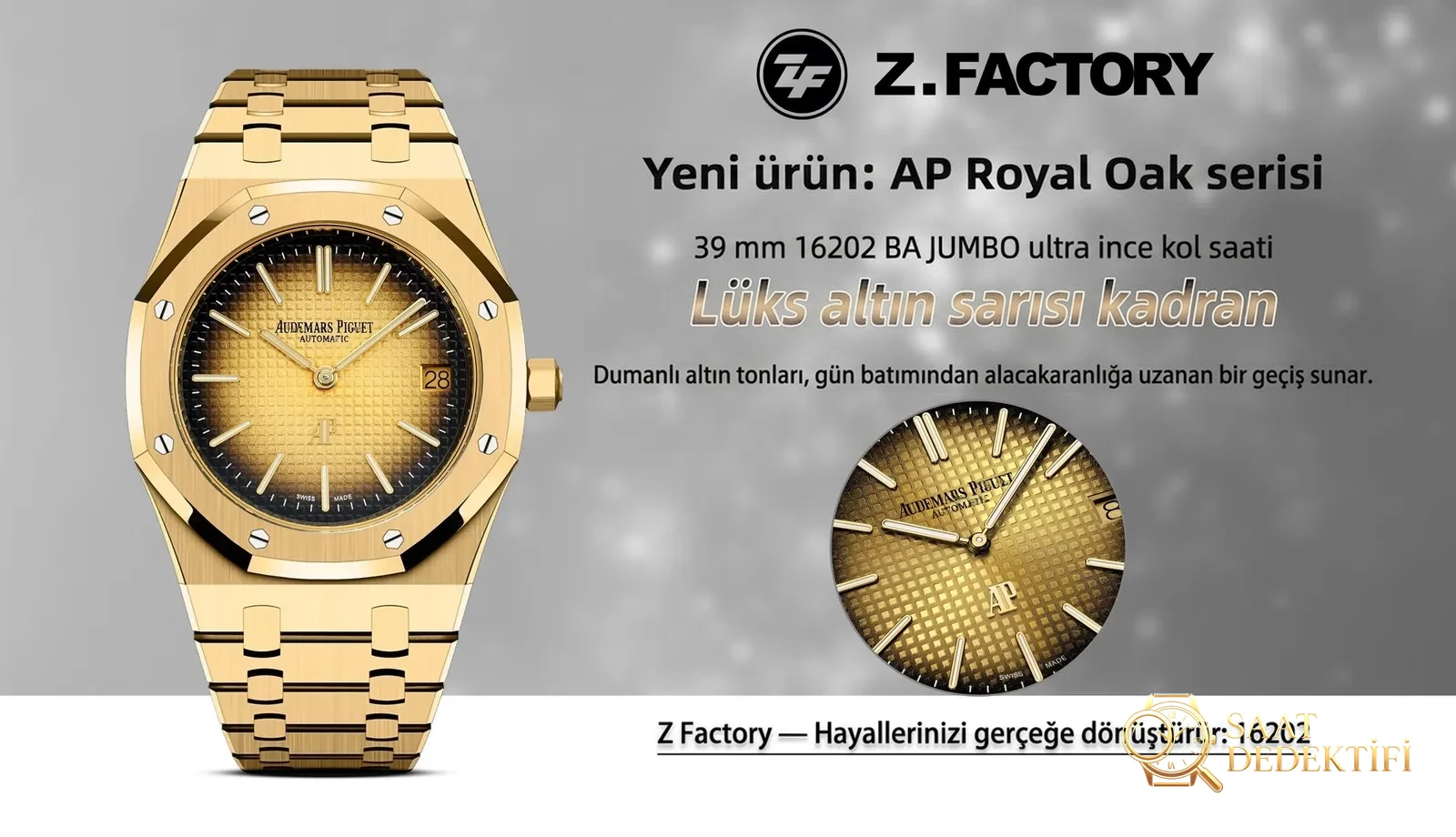 ZF Factory 2026 yeni ürün | AP Royal Oak serisi 39 MM 16202BA