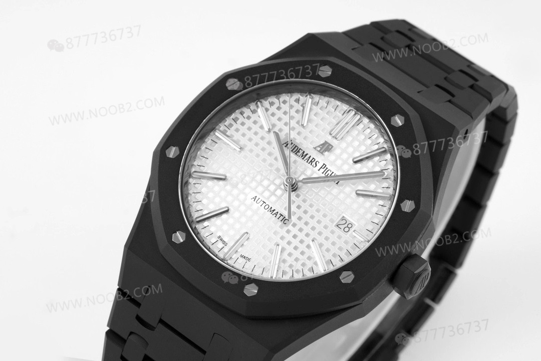 ZF Factory Audemars Piguet 15400 Royal Oak DLC Altın-Çelik Karbon Siyahı Kaplama Saat — 3. fotoğraf