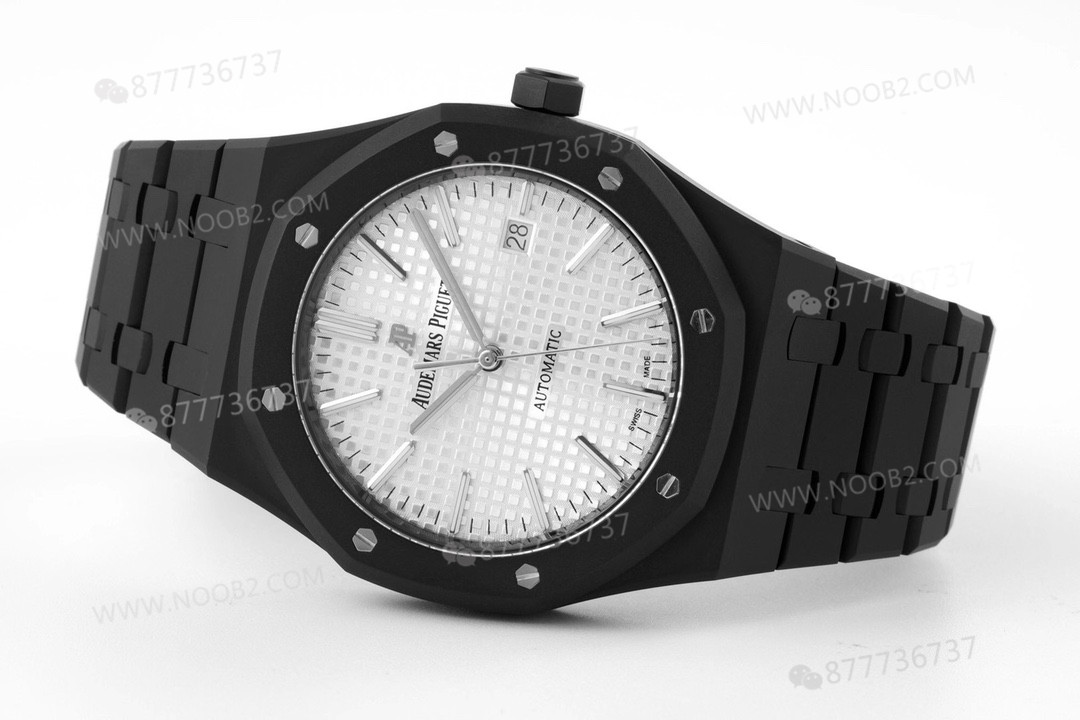 ZF Factory Audemars Piguet 15400 Royal Oak DLC Altın-Çelik Karbon Siyahı Kaplama Saat — 5. fotoğraf
