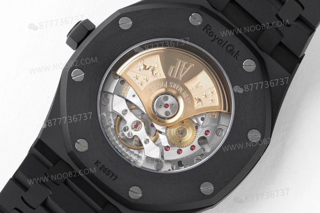 ZF Factory Audemars Piguet 15400 Royal Oak DLC Altın-Çelik Karbon Siyahı Kaplama Saat — 7. fotoğraf