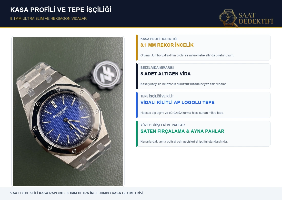 ZF Audemars Piguet 15202 Titanyum İncelemesi - 8.1mm Kasa Profili
