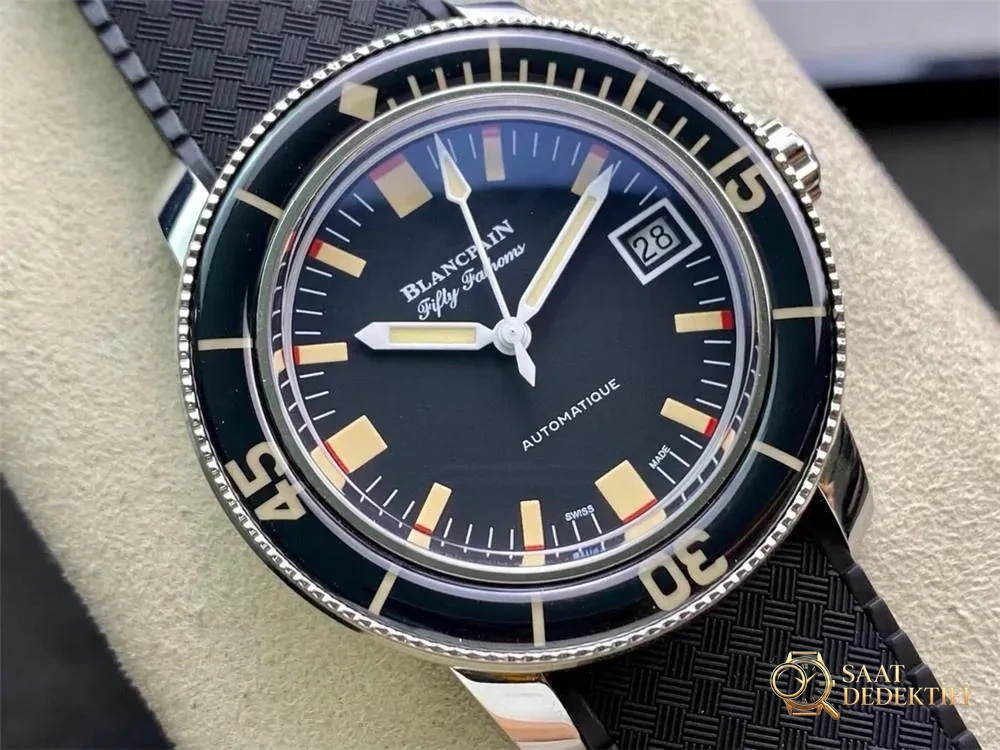 ZF Factory Blancpain Fifty Fathoms 5008B Barakuda işçiliği orijinaline uygun mu? ZF Factory üretimi olduğunu nasıl anlarız? - Kadran Detayı ve Bezel İşçiliği