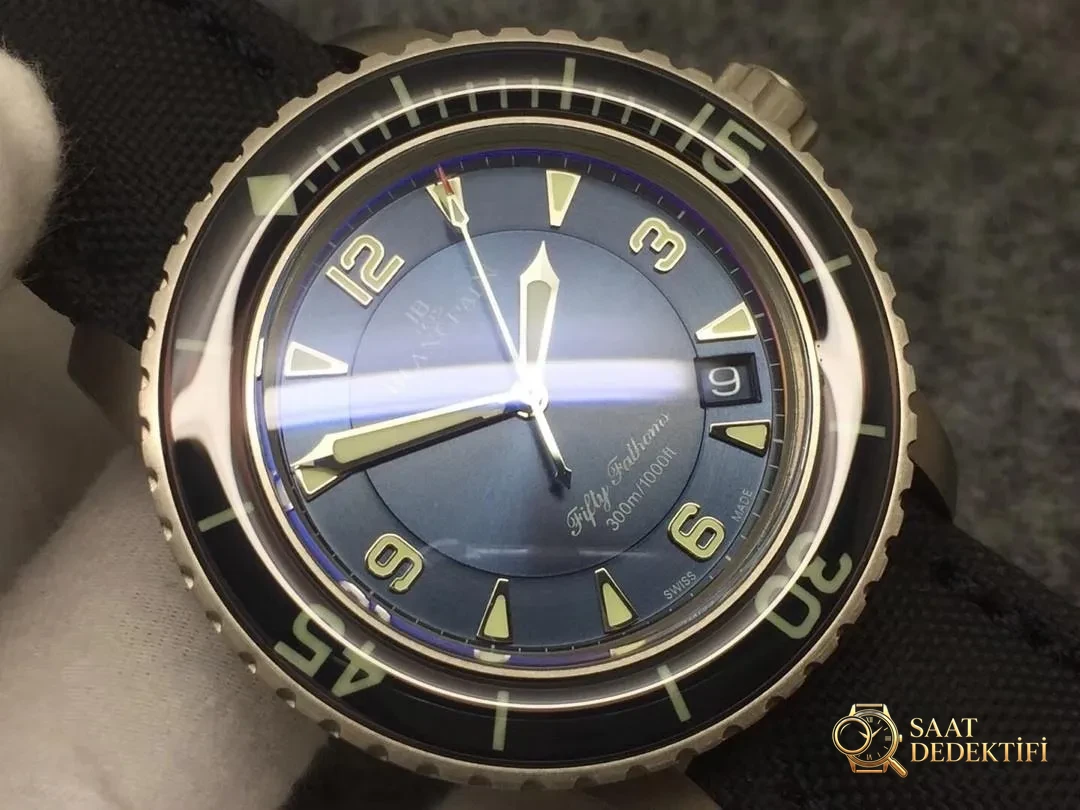 ZF Factory Blancpain Fifty Fathoms mavi kadranlı titanyum kasa replikası nasıl? - Makro Kadran ve İndeks İşçiliği