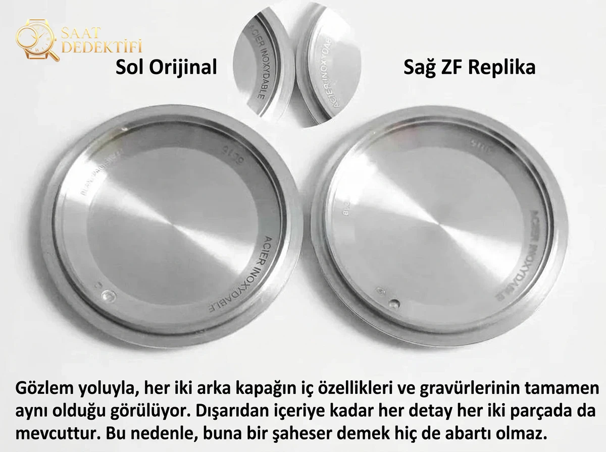 ZF Factory Blancpain Fifty Fathoms saatin orijinaliyle karşılaştırmalı detaylı incelemesi - Makro Kadran ve İndeks İşçiliği