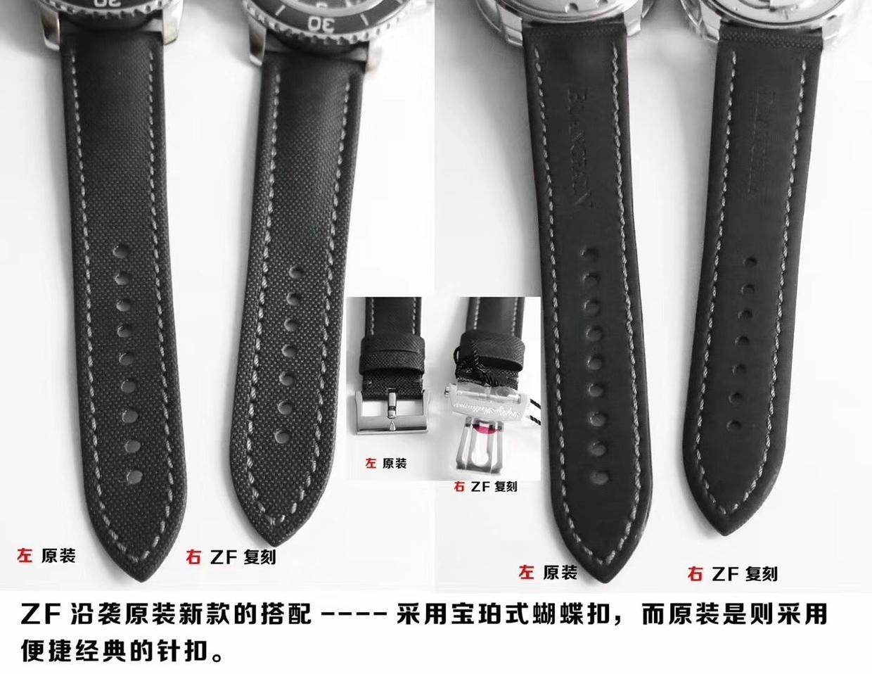 ZF Factory Blancpain Fifty Fathoms saatin orijinaliyle karşılaştırmalı detaylı incelemesi — 9. fotoğraf