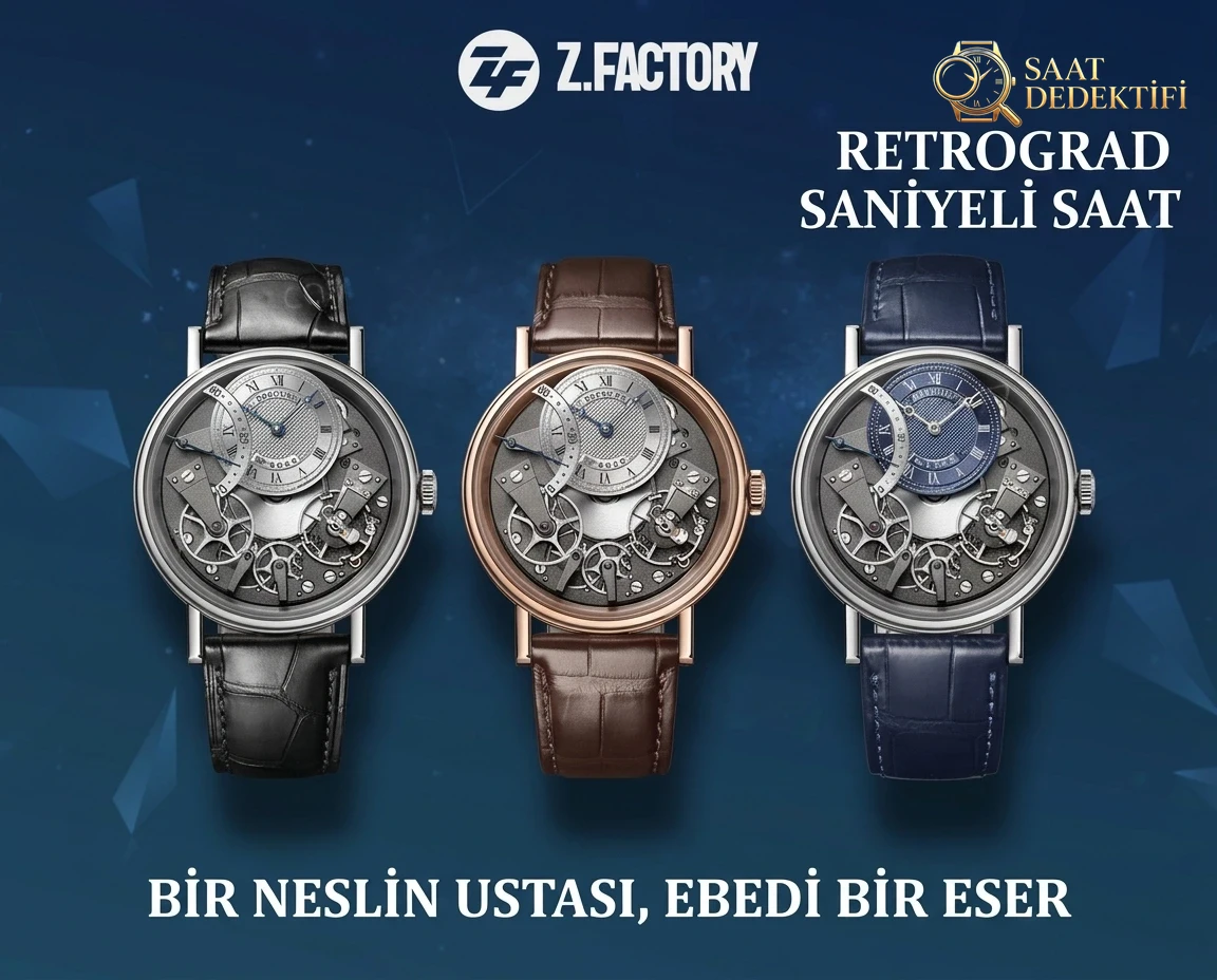 ZF Factory Breguet Tradition Serisi Retrograd Saniye Replika Saat, Gri Kadran - Kadran Detayı ve Bezel İşçiliği