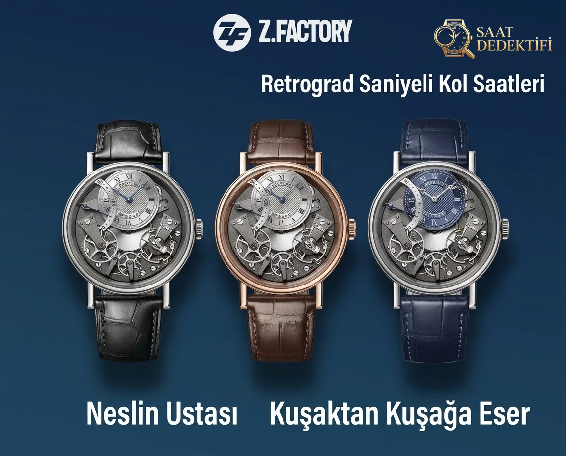ZF Factory Breguet Tradition serisi retrograd saniyeli replika kol saati, rose gold - Kadran Detayı ve Bezel İşçiliği