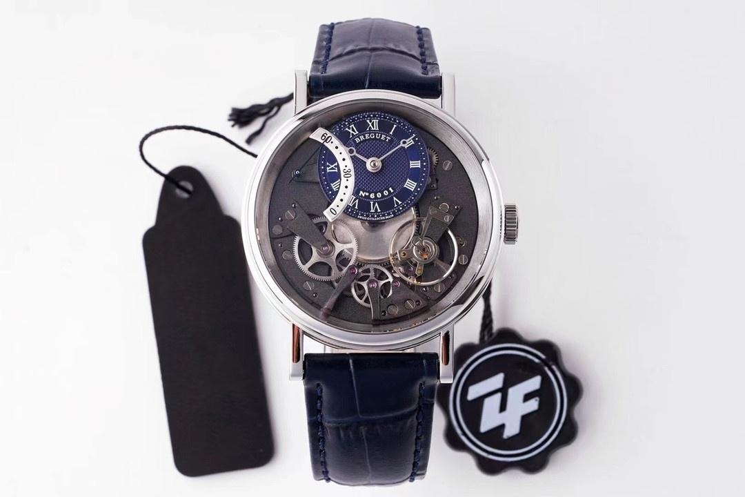 ZF Factory Breguet Tradition serisi retrograde saniyeli replika saat, mavi kadran — 1. fotoğraf