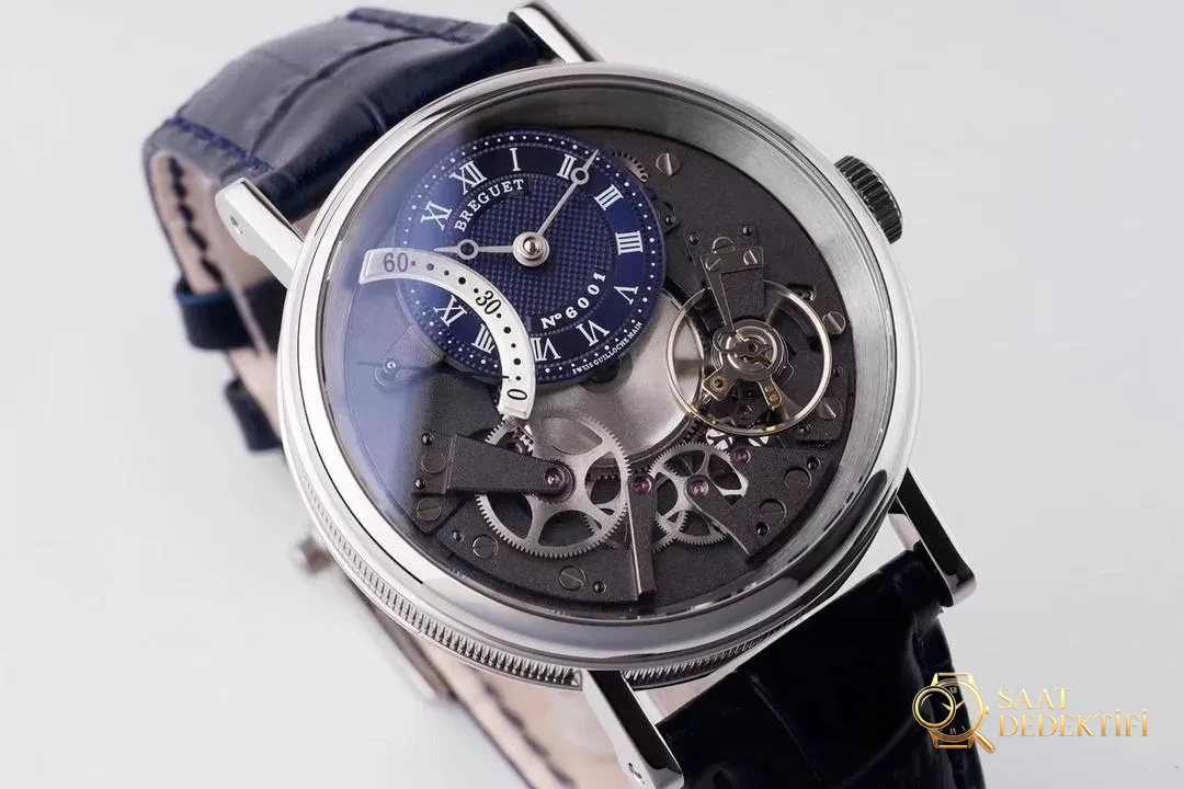 ZF Factory Breguet Tradition serisi retrograde saniyeli replika saat, mavi kadran - Bilezik, Toka ve Klips Mekanizması