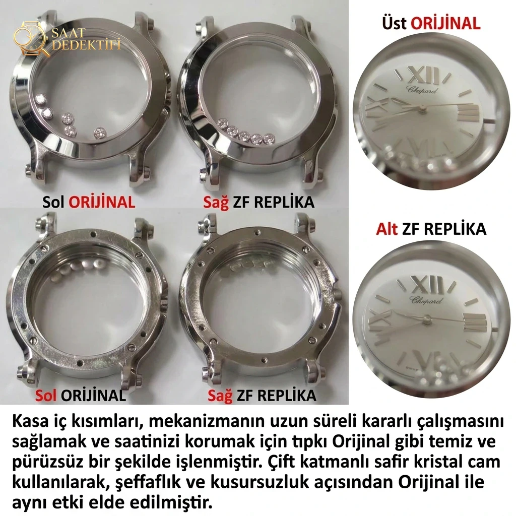 ZF Factory Chopard Happy Diamonds 278509 Kuvars Kadın Saati Replikası Nasıl? - Bilekte Duruş ve Kasa Orantısı
