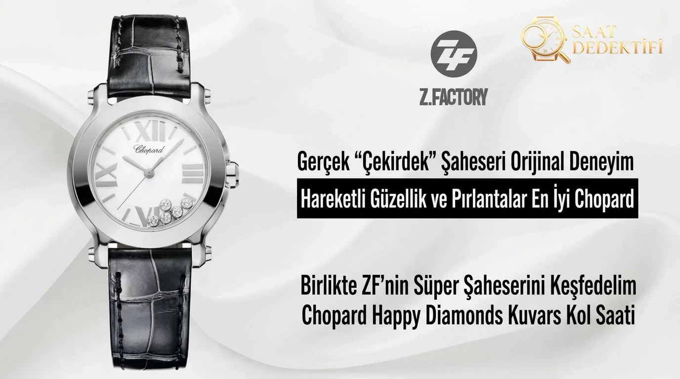 ZF Factory Chopard Happy Diamonds 278509 Kuvars Kadın Saati Replikası Nasıl? - Yan Profil ve Kordon Bağlantısı