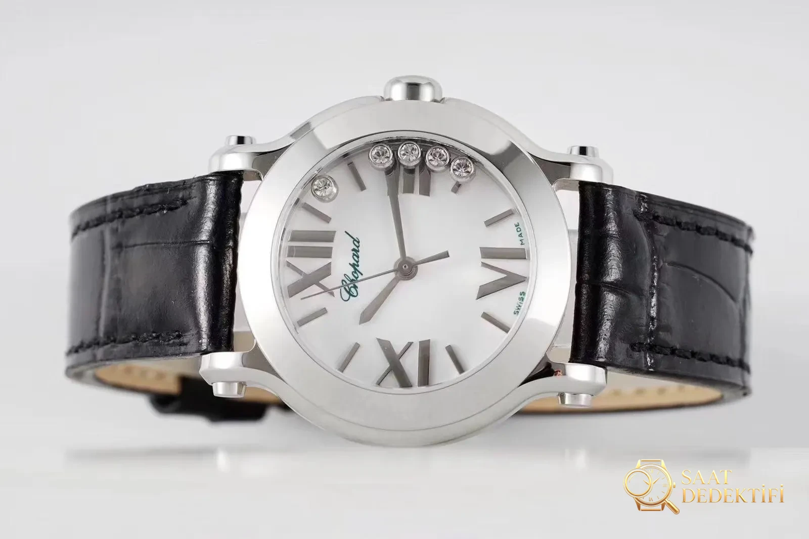 ZF Factory Chopard Happy Diamonds 278509 Kuvars Kadın Saati Replikası Nasıl? - Bilezik Bakla Ayrımı ve Pim Yapısı