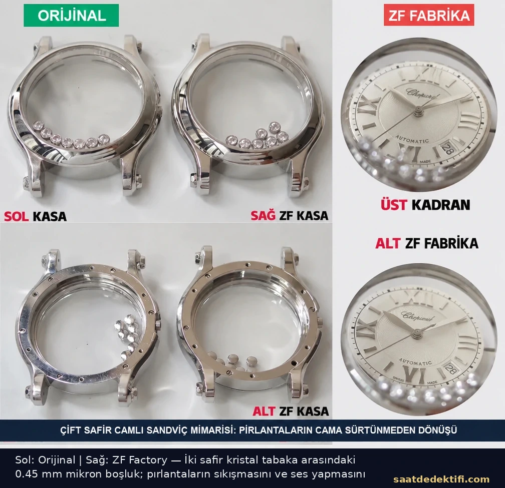 Çift safir cam ve pırlanta yuva mimarisi karşılaştırması