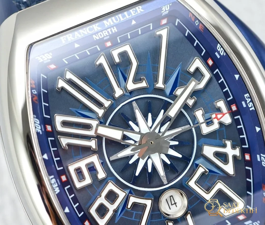 ZF Factory Franck Muller V45 Mavi Yacht Replika Saat İncelemesi - Kasa Profili ve Kurma Kolu İncelemesi