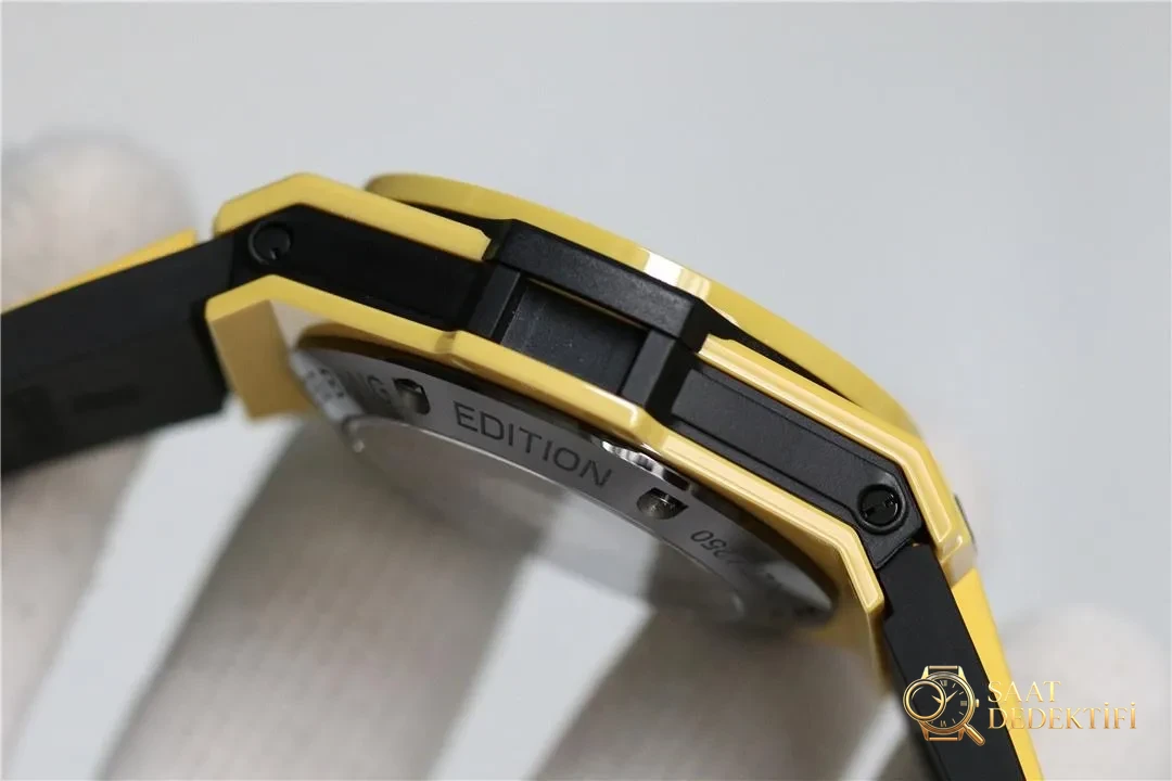 ZF Factory Hublot Unico Big Bang renkli seramik kasalı saatin kalitesi iyi mi? - Yan Profil ve Kordon Bağlantısı