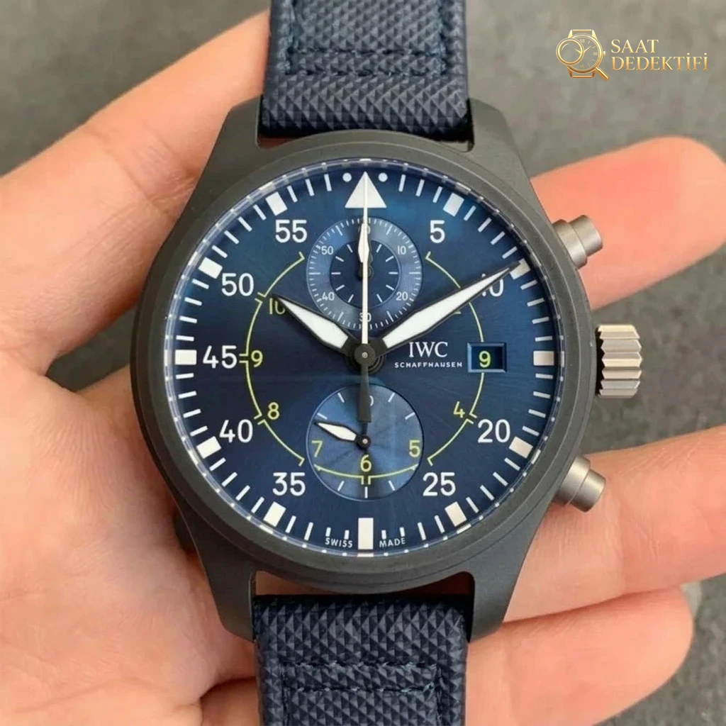 ZF Factory IWC Pilot Serisi «Blue Angels Özel Versiyonu» Kronograf Kol Saati İşçilik İncelemesi - Arka Kapak ve Mekanizma Detayı