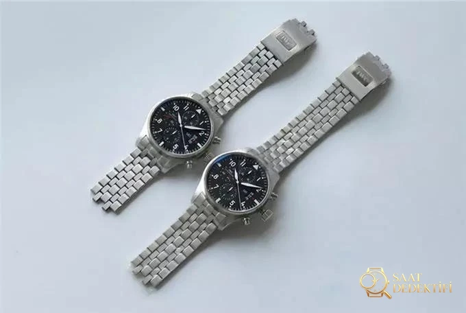 ZF Factory IWC Pilot serisi IW377704 Le Petit Prince özel versiyon kronograf replika saat gerçek-replika karşılaştırması ve orijinal incelemesi - Kasa Profili ve Kurma Kolu İncelemesi